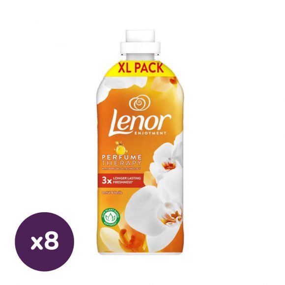 INGYENES SZÁLLÍTÁS - Lenor Vanilla Orchid & Golden Amber öblítő 8x1,2 liter (348 mosás)