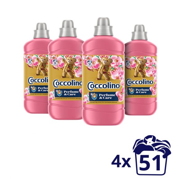 Coccolino Honeysuckle&Sandalwood öblítőkoncentrátum 4x1275 ml (204 mosás)