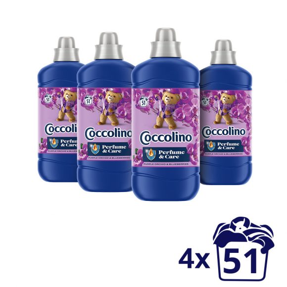 Coccolino Purple Orchid & Blueberries öblítőkoncentrátum 4x1275 ml (204 mosás)