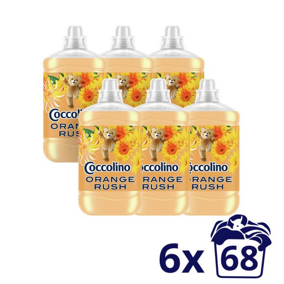 Coccolino Orange Rush öblítőkoncentrátum 6x1700 ml (408 mosás)