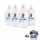 Coccolino Sensitive Pure öblítőkoncentrátum 4x1700 ml (272 mosás)