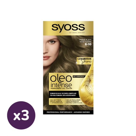 Syoss Color Oleo intenzív olaj hajfesték 6-10 sötétszőke (3x1 db)