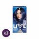 Schwarzkopf Live tartós hajfesték - U67 Urban Metallics Mercury kék (3x1 db)