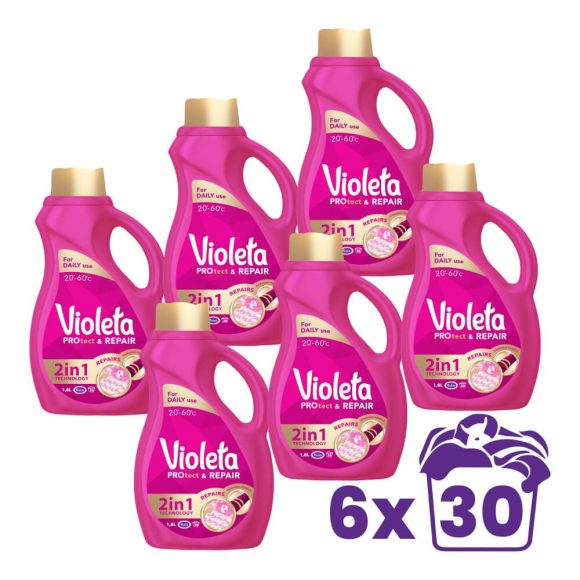 Violeta PROtect repair mosógél károsodott ruhákhoz, 6x1800 ml (180 mosás)