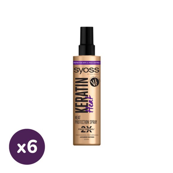 Syoss Keratin hővédő hajformázó spray (6x200 ml)