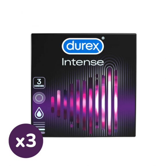 INGYENES SZÁLLÍTÁS - Durex Intense bordázott és pontozott óvszer (3x3 db)