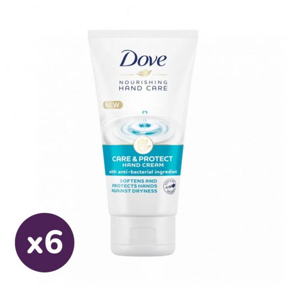 Dove Care & Protect hidratáló kézkrém antibakteriális összetevővel 6x75 ml