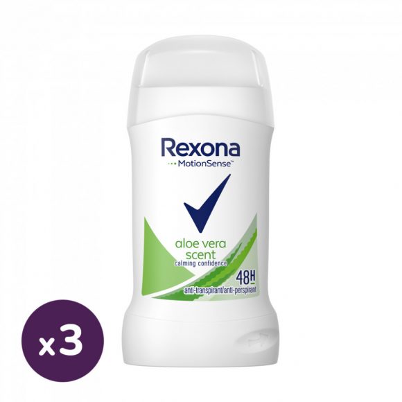 Rexona Invisible Aloe Vera izzadásgátló stift 3x40 ml