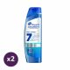 Head & Shoulders Pro-Expert 7 korpásodás elleni sampon rendkívül viszkető fejbőrre (2x250 ml)