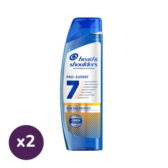 Head & Shoulders Pro-Expert 7 korpásodás és hajhullás elleni sampon koffeinnel (2x250 ml)