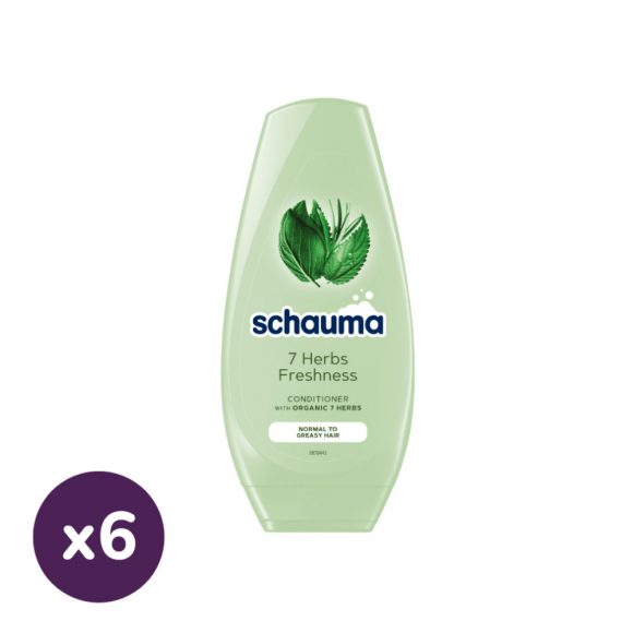Schauma hajöblítő balzsam 7 gyógynövénnyel, zsíros hajra (6x250 ml)