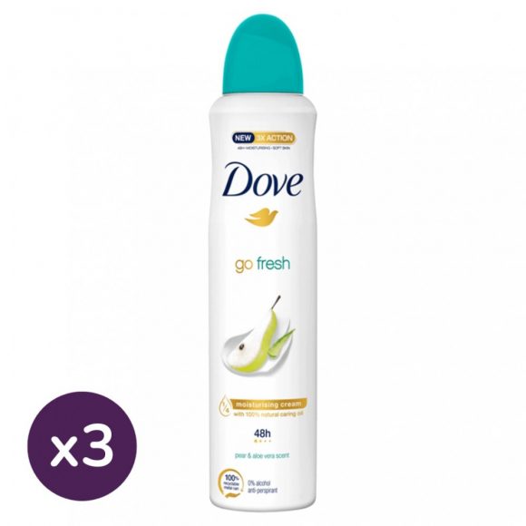 Dove Go Fresh izzadásgátló spray, körte és aloe vera (3x250ml)