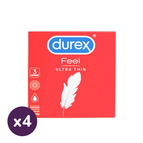 INGYENES SZÁLLÍTÁS - Durex Feel Ultra Thin ultra élethű óvszer (4x3 db)