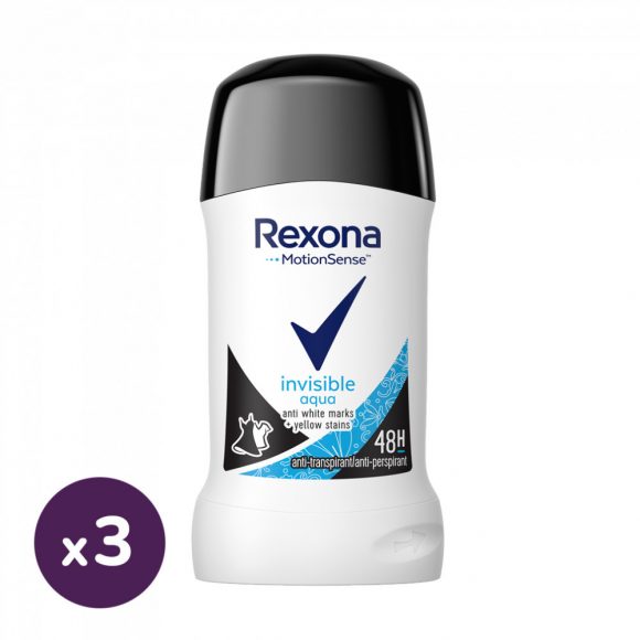 Rexona Invisible Aqua izzadásgátló stift 3x40 ml