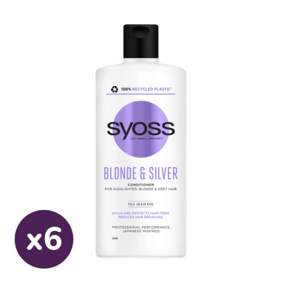 Syoss Blonde&Silver hamvasító balzsam (6x440 ml)