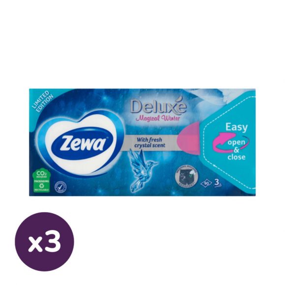 Zewa Deluxe Magical Winter 3 rétegű illatosított papírzsebkendő (3x90 db)