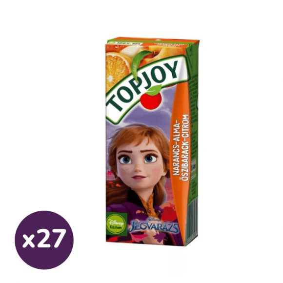 Topjoy narancs-alma-őszibarack ital (27x200 ml)