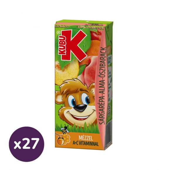 Kubu Sárgarépa-alma-őszibarack ital vitaminokkal és mézzel (27x200 ml)