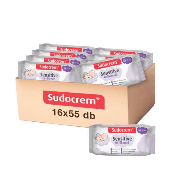 Sudocrem Sensitive törlőkendő 16x55 db