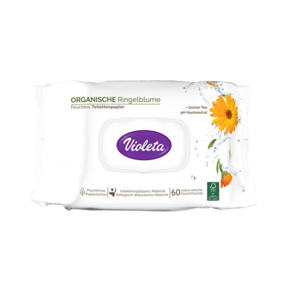 Violeta nedves toalettpapír, sensitive antiallergén (60 db)
