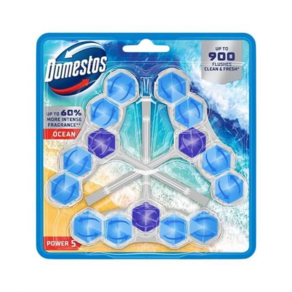 Domestos Power5 WC frissítő blokk, Ocean (3x50 g)