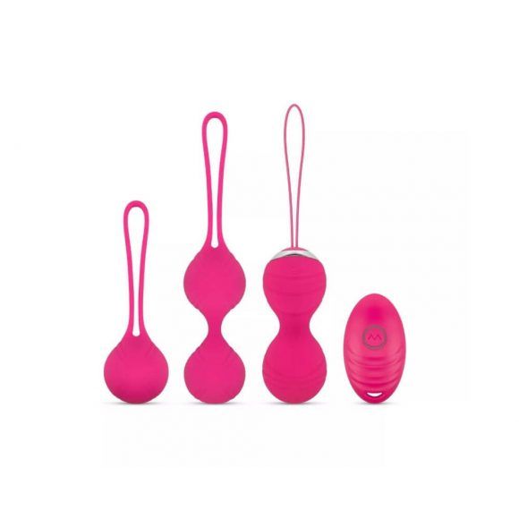 Easytoys LoveBalls vibrációs gésagolyó szett 3 részes (pink)