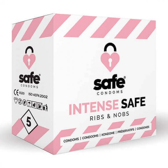 SAFE Intense Safe bordázott-pontozott óvszer (5 db)