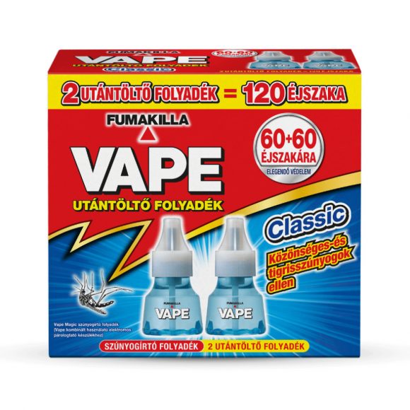 VAPE elektromos szúnyogírtó utántöltő folyadék duo, 2x36 ml