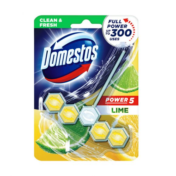 Domestos Power5 WC frissítő blokk, Lime (6x50 g)