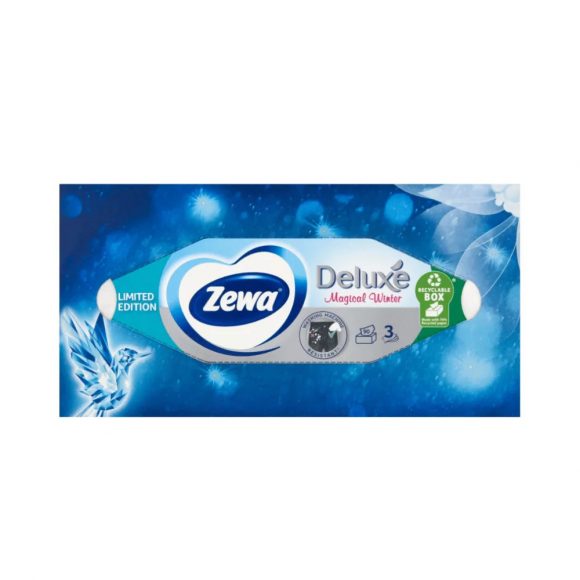 Zewa Deluxe Magical Winter dobozos illatmentes papírzsebkendő 3 rétegű (90 db)