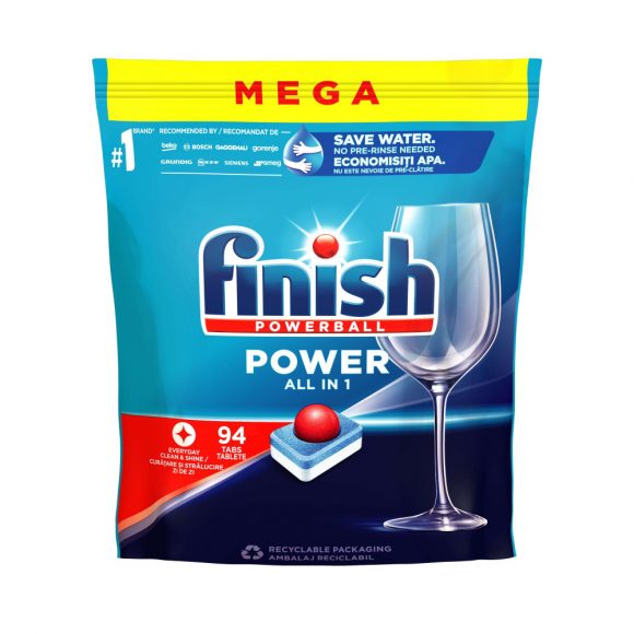 Finish Power All in 1 mosogatógép-tabletta, regular (94 db)