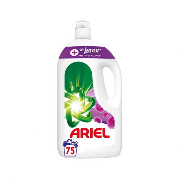 Ariel Turbo Clean Touch of Lenor Amethyst Flower folyékony mosószer 3,75 liter (75 mosás)