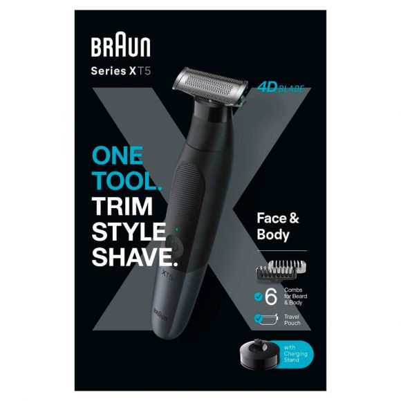 Braun Series X XT5300, szakállvágó és testborotva arc- és testszőrzethez