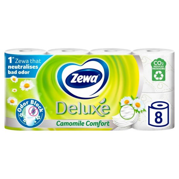 Zewa Deluxe Camomile Comfort toalettpapír 3 rétegű (8 tekercs)