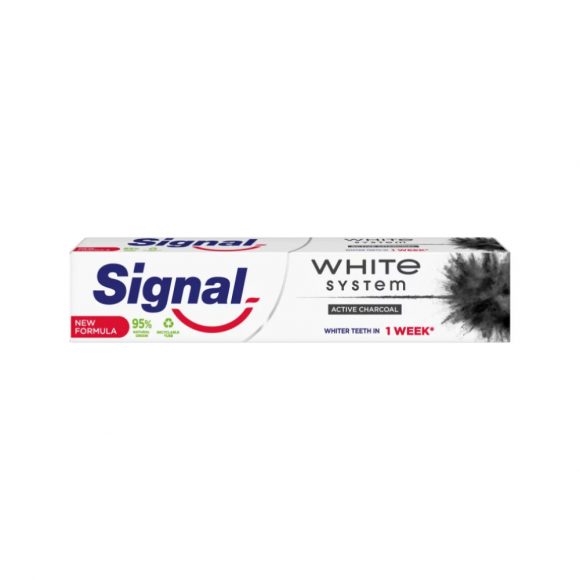 Signal White System Aktív szén fogkrém (75 ml)