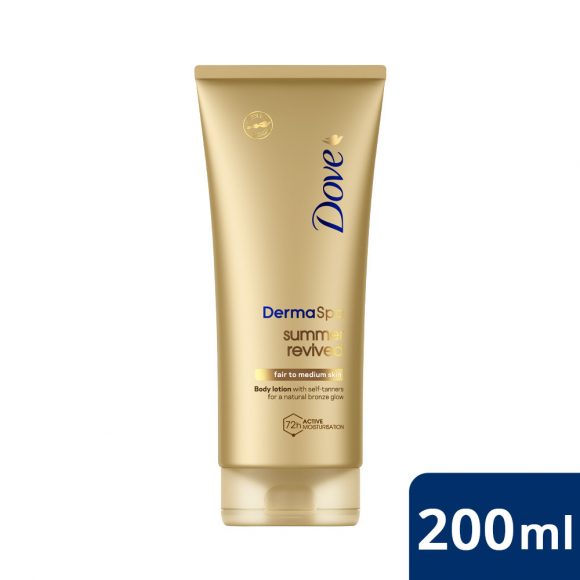 Dove DermaSpa Summer Revived önbarnító testápoló világos-normál bőrre (200 ml)