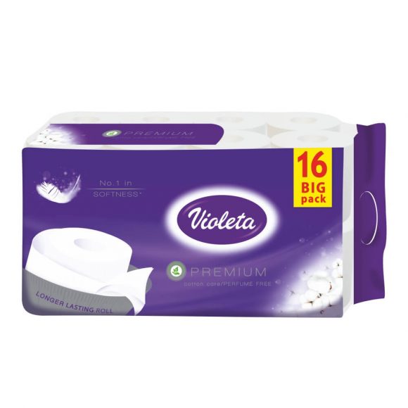 Violeta toalettpapír prémium 3 rétegű, (16 tekercs)