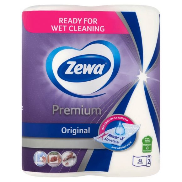 Zewa Premium háztartási papírtörlő 2 rétegű (2 tekercs)